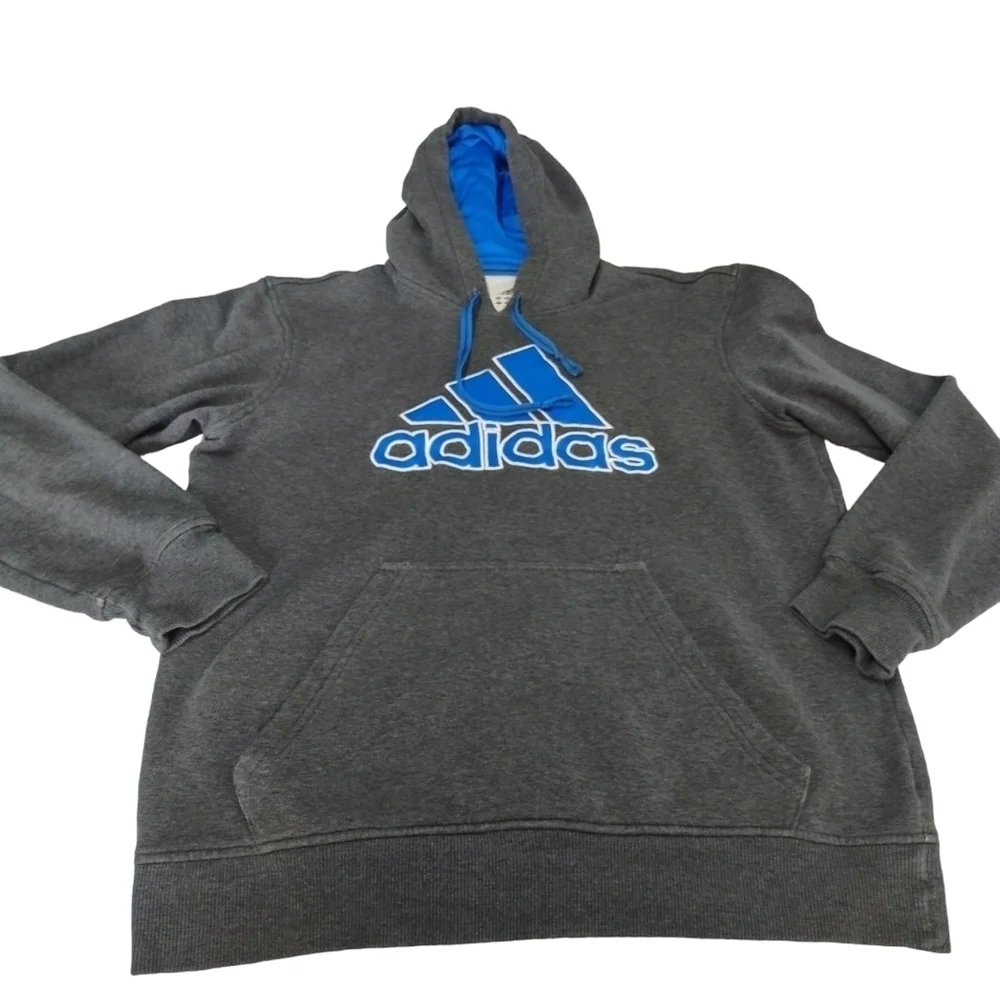 Adidas Men's Hoodie Gray Blue color Size M